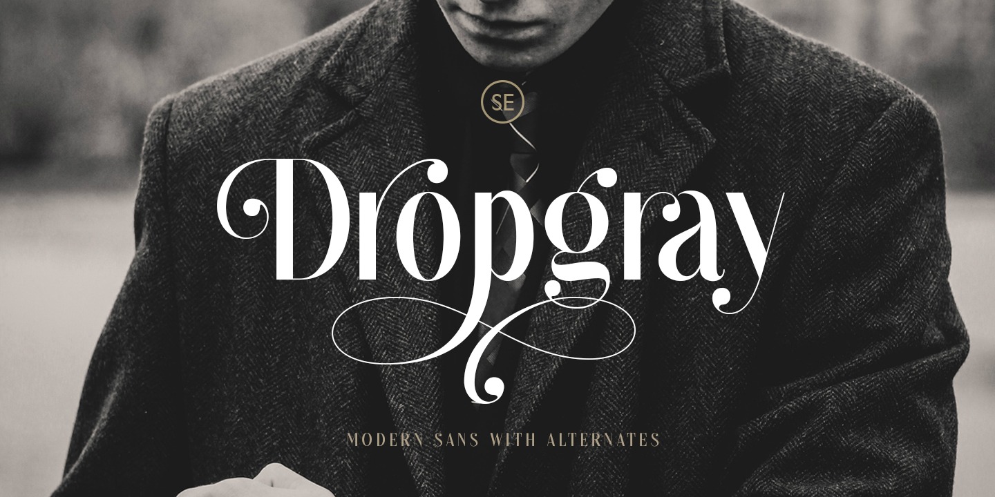 Dropgray Regular Font preview